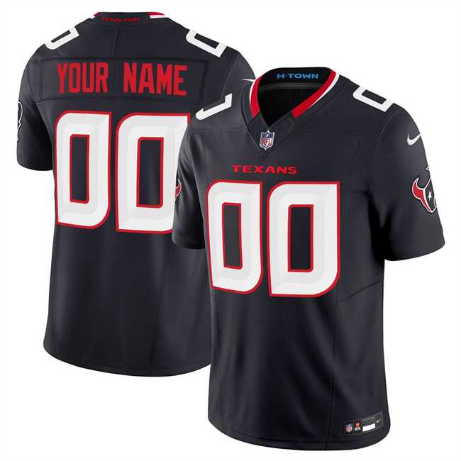 Mens Houston Texans Active Player Custom Navy 2024 F.U.S.E Vapor Football Stitched Jersey->customized nfl jersey->Custom Jersey